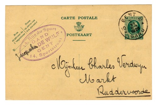 1929 cartolina belgio - cartolina, a